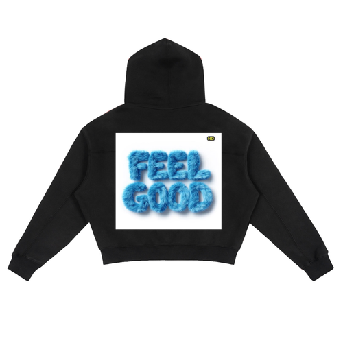 BCK  Fleece Zip-Up Boxy Hoodie