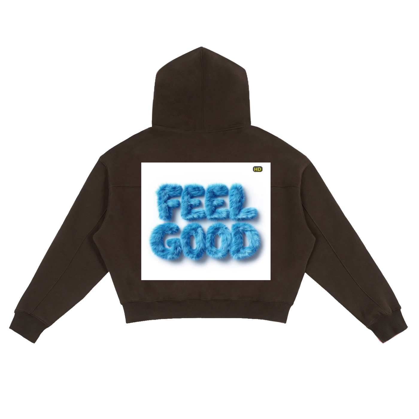 BCK  Fleece Zip-Up Boxy Hoodie