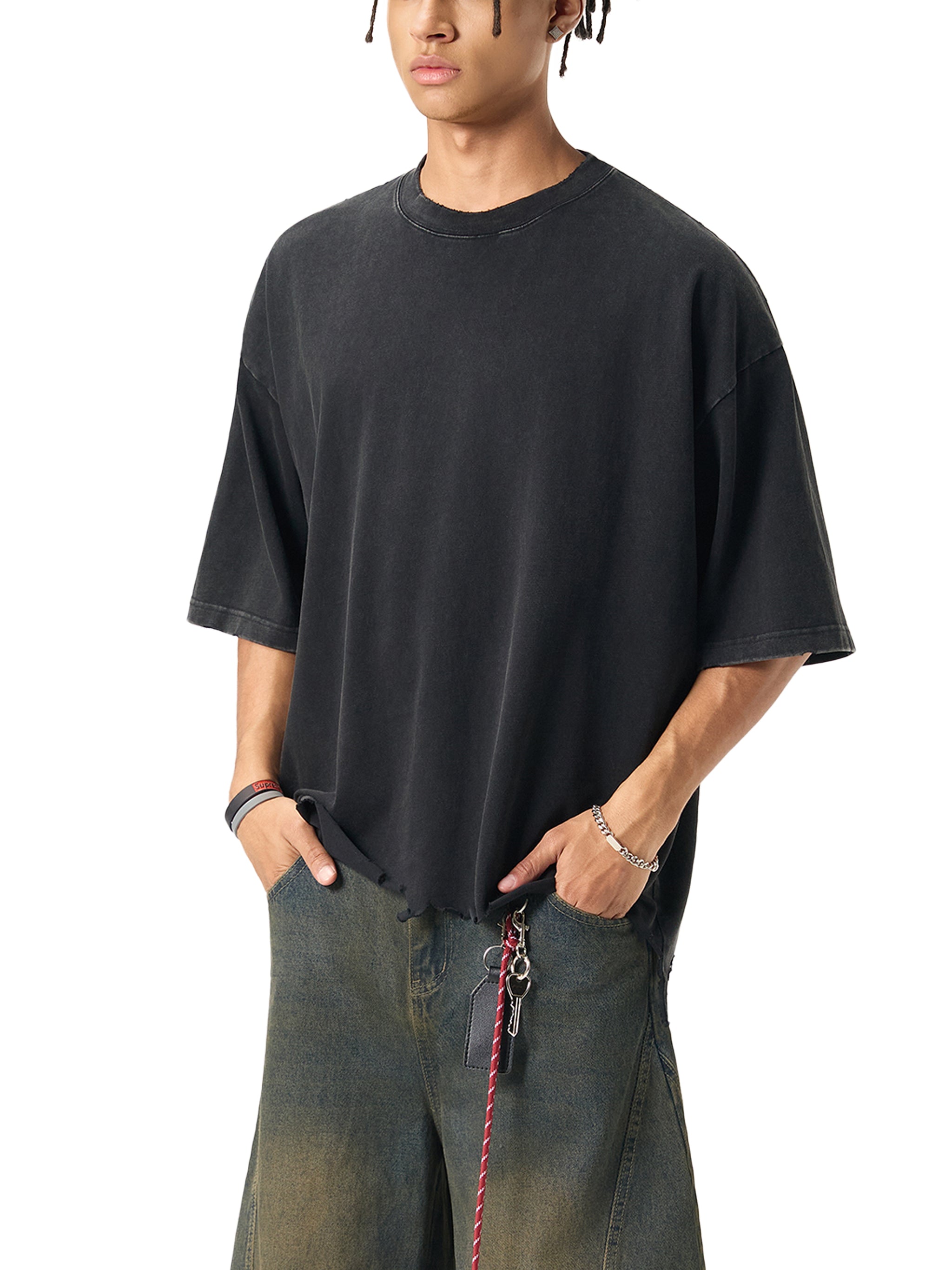 BCK  Raw-Hem Boxy T-shirt